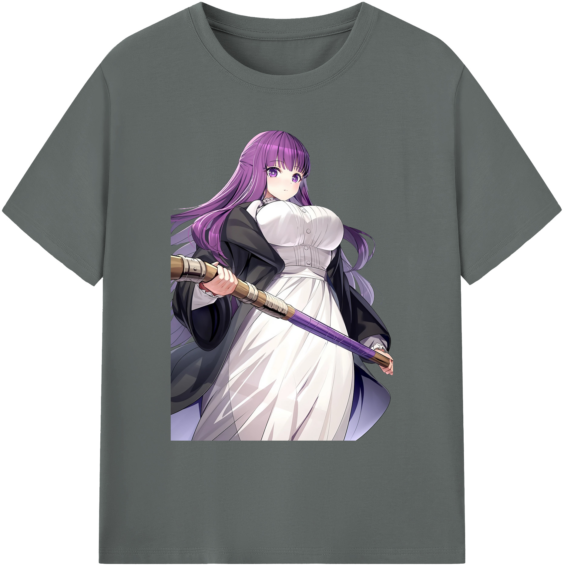 （画像用） 葬送のフリーレン Frieren 綿100％ メンズ半袖Tシャツ｜肌触りやわらか＆通気性